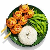 Japanese Fusion Shrimp Skewers Lunch