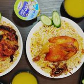 Half Madhbi Chicken + Half Mandi Chicken