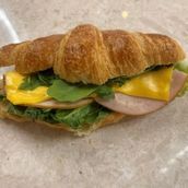 Chicken Mortadella Croissant and Cheese 