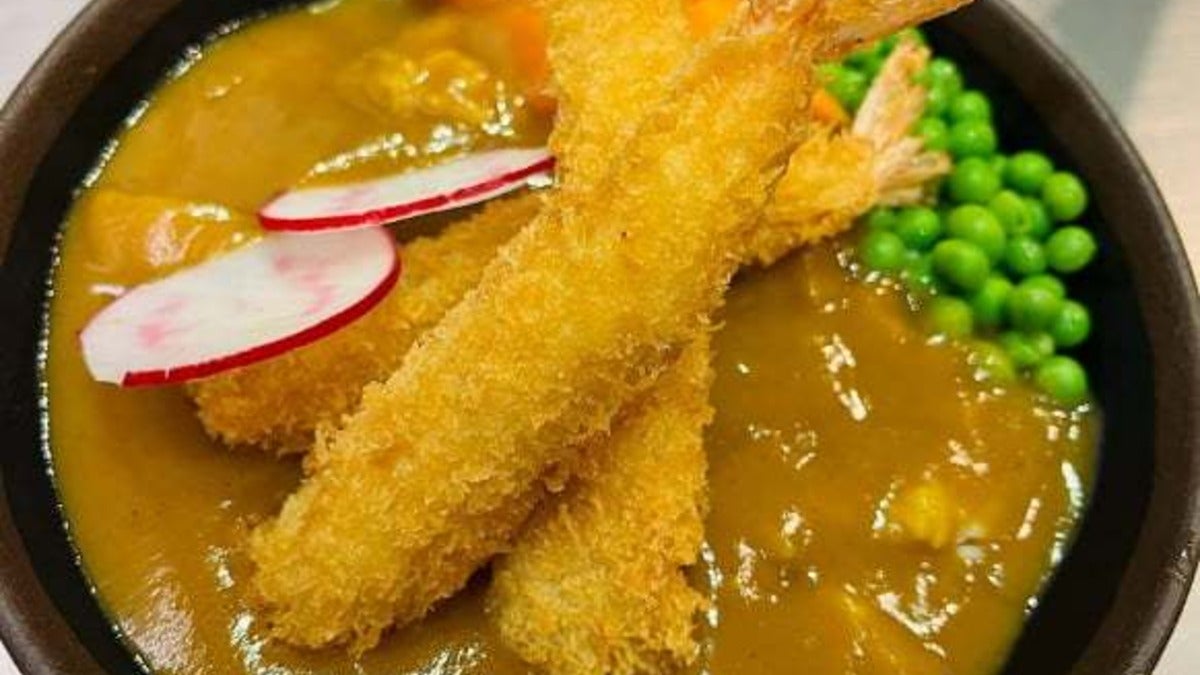 Breaded Prawn with Curry Sauce