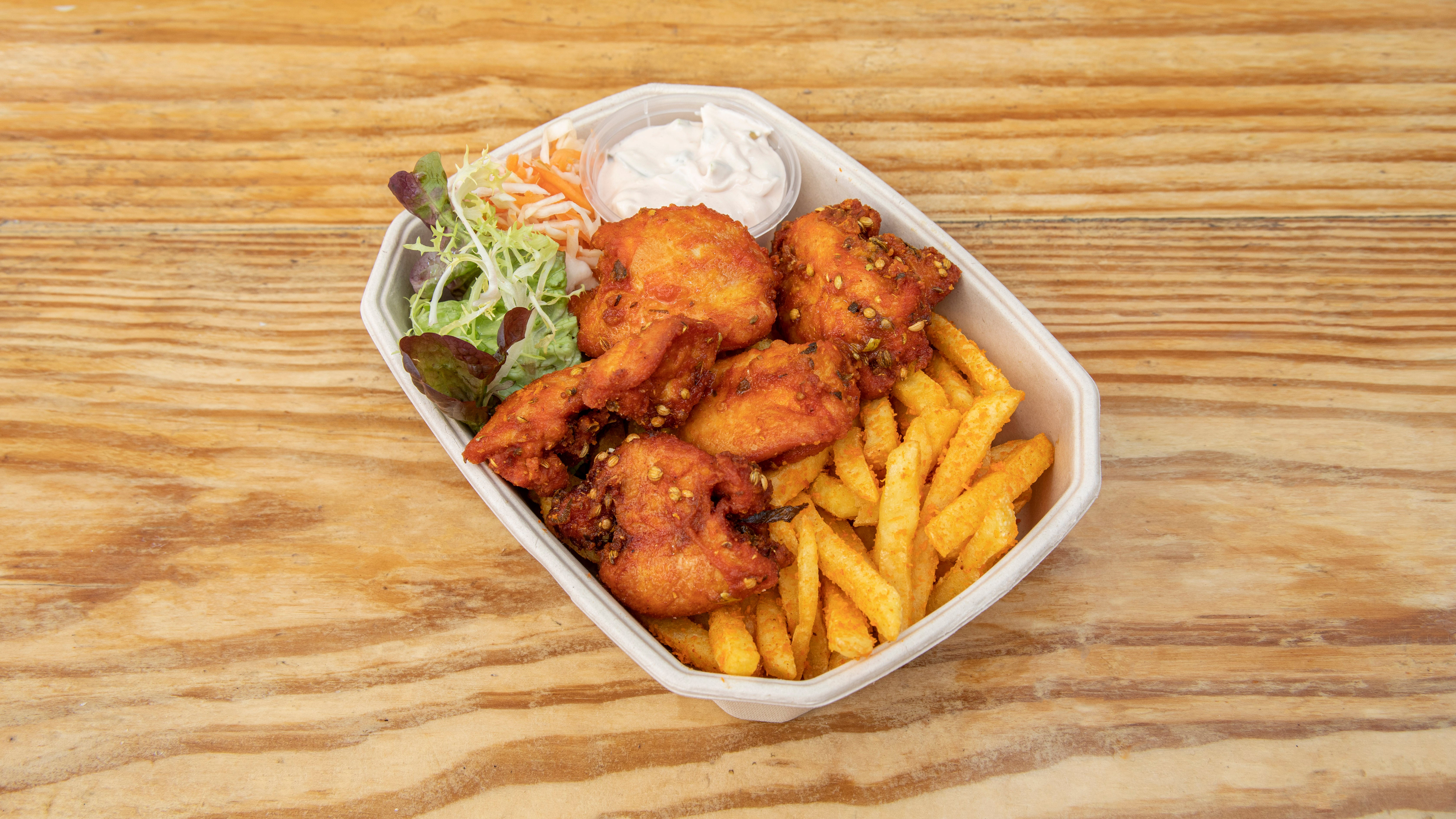 Kerala Fried Chicken and Fries