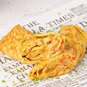 Classic Delhi Omelette, Omelette With Chicken Tikka