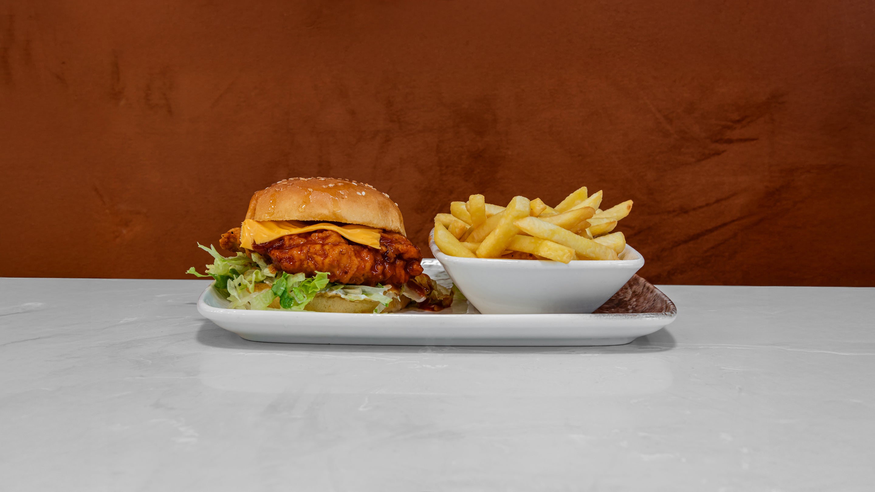 Spicy Chicken Dip Burger
