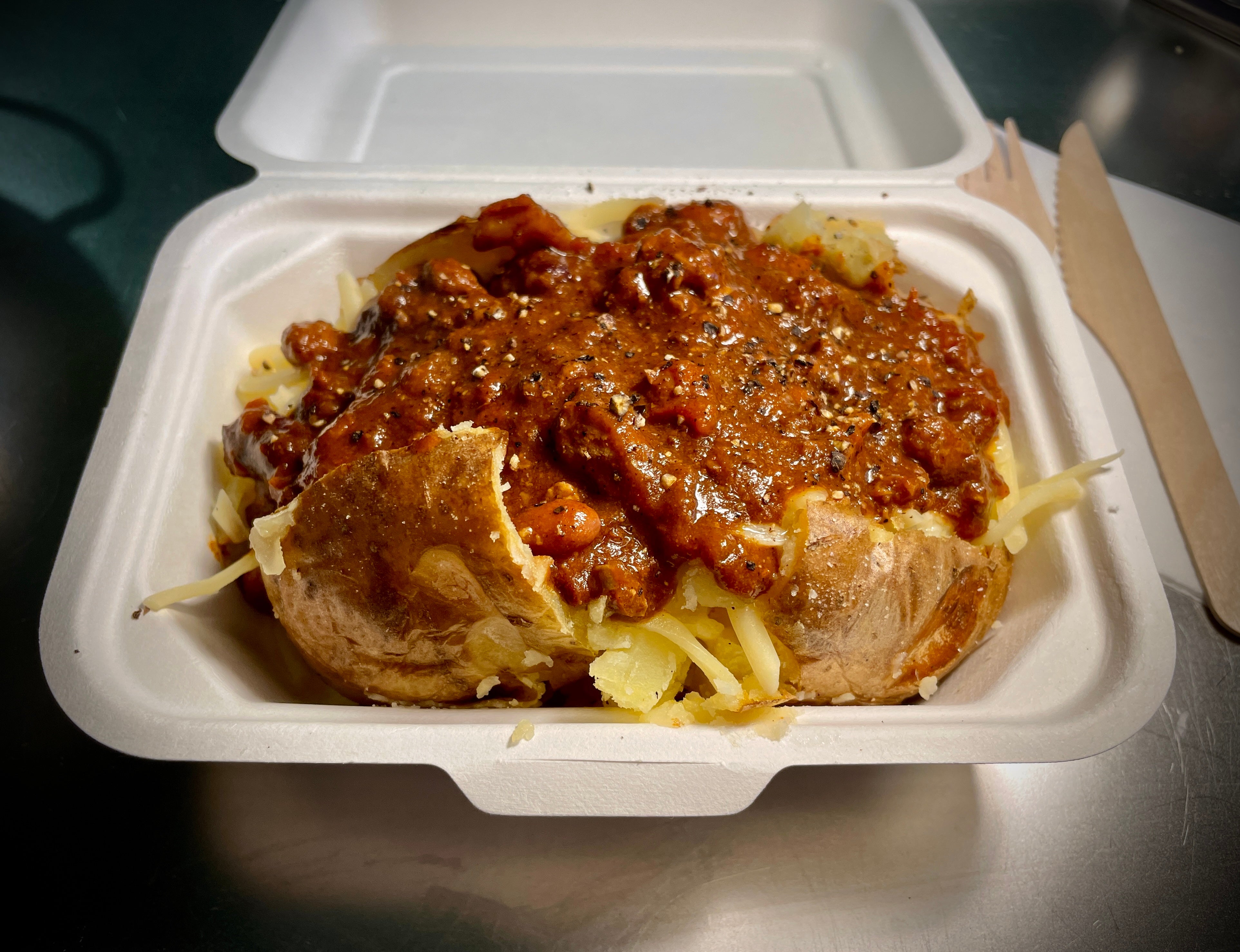 Chilli Con Carne( minced Beef) and Cheese Jacket Potato🌶🌶