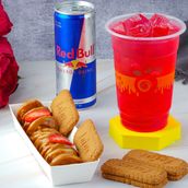 Redbull + mini lotus pancakes