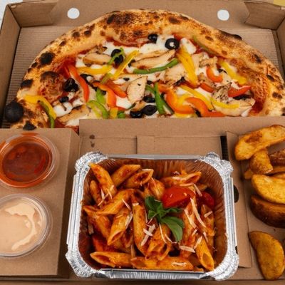 Half Pizza & Pasta Box