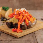 baked potato with Cheetos