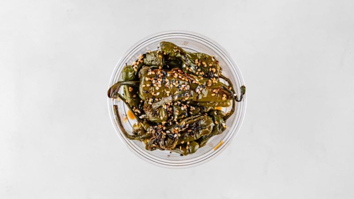 Glazed Padron Peppers