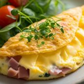 Turkey and cheese omelet