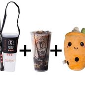 Any Drink With Plushie And Cup Carrier
