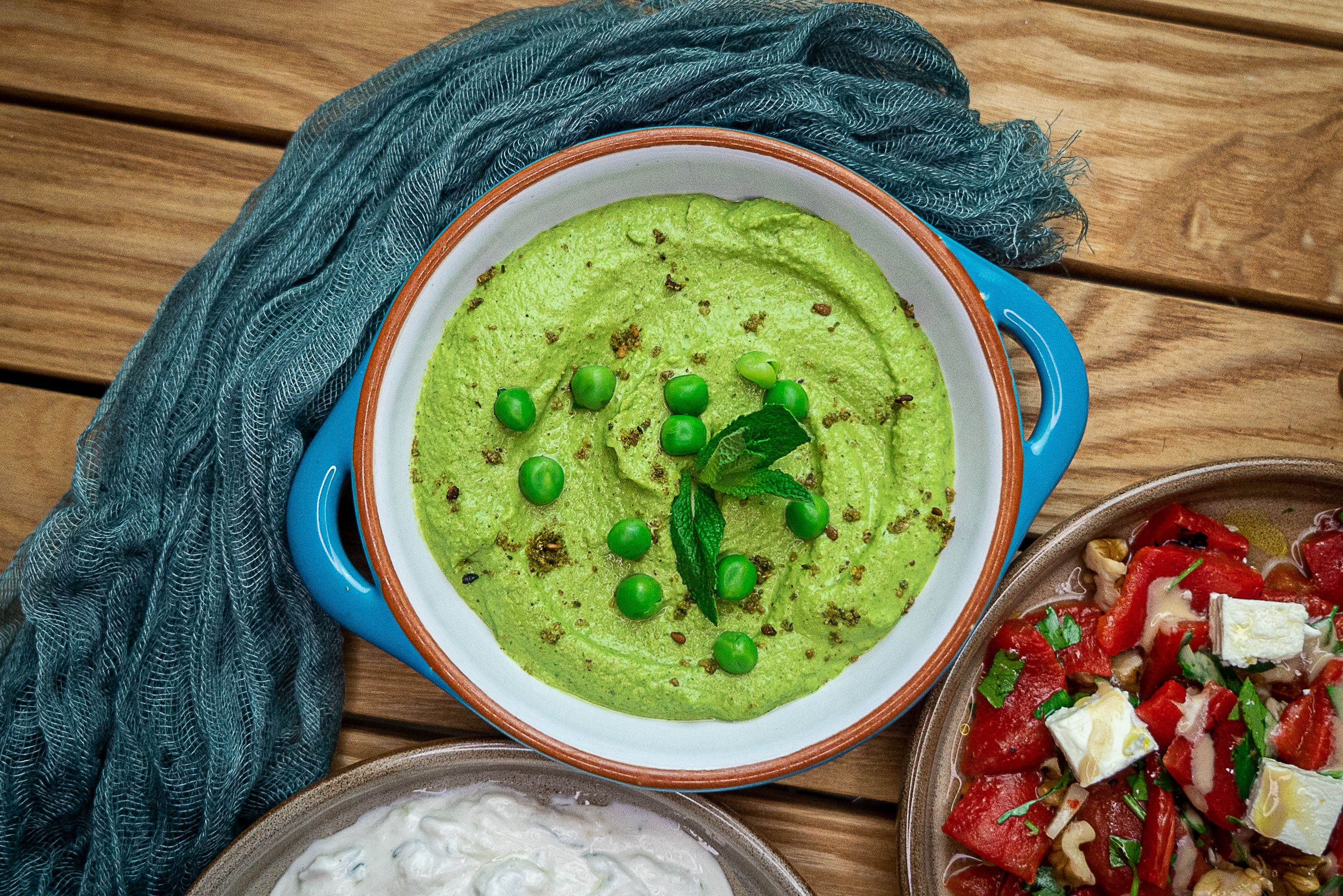 Peas Tahini and Zaa'tar (V VG GF)