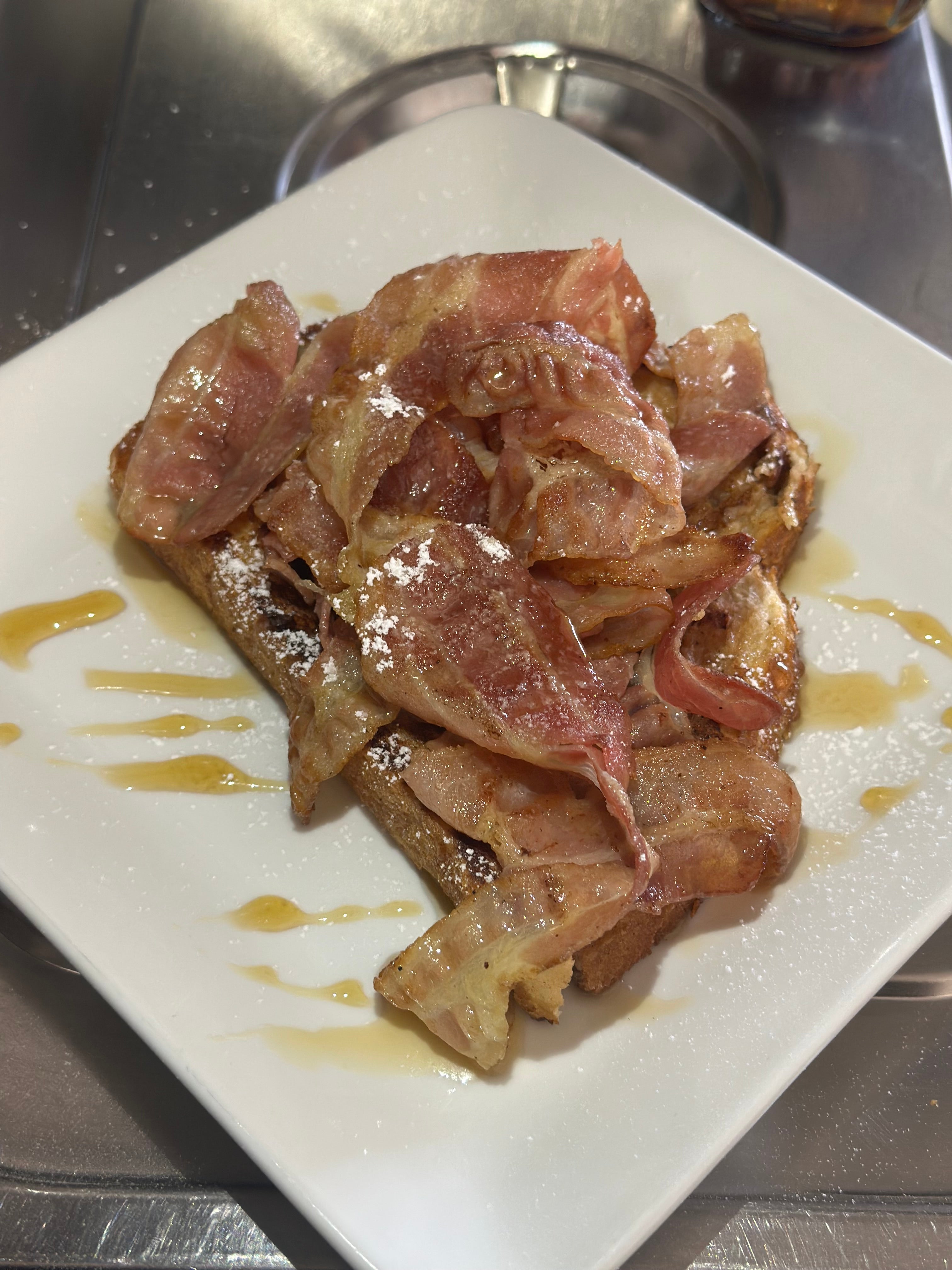 French toast strike bacon