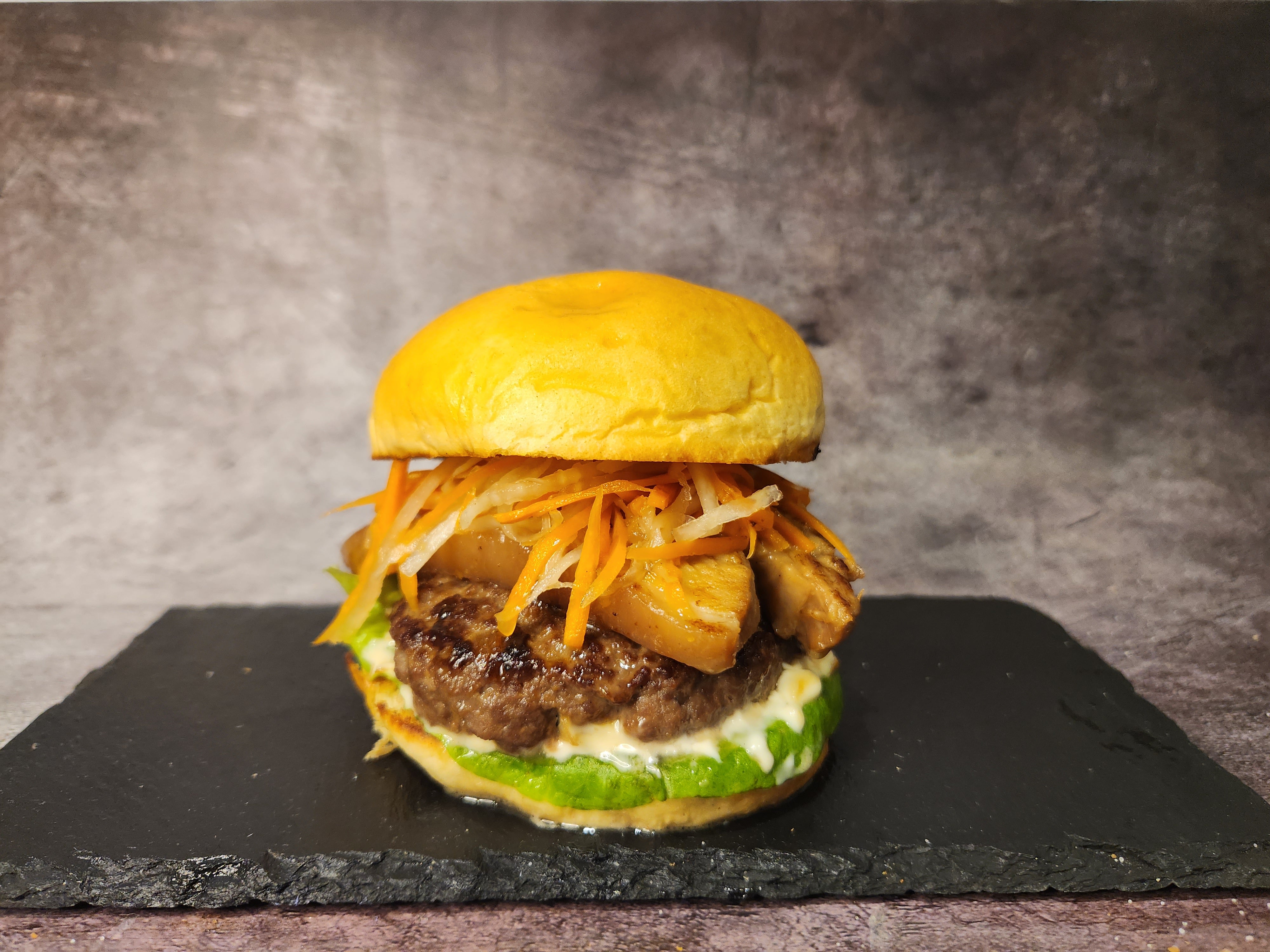 Coconut Braised Pork Burger