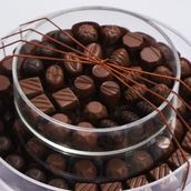 Assorted Chocolate of 88 pcs in Duo Acrylic Round Box