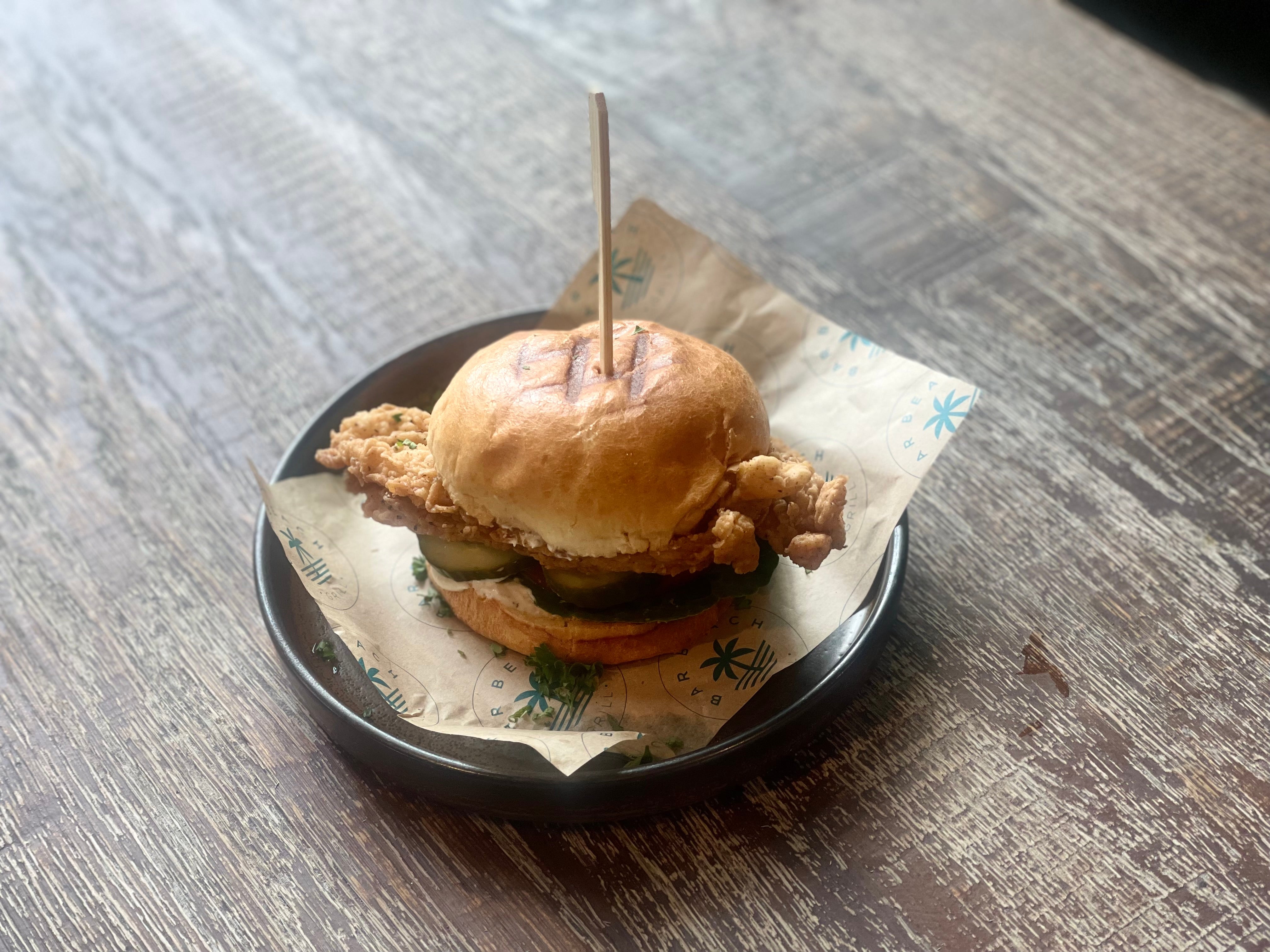 Beach Chicken Crispy chicken Burger.