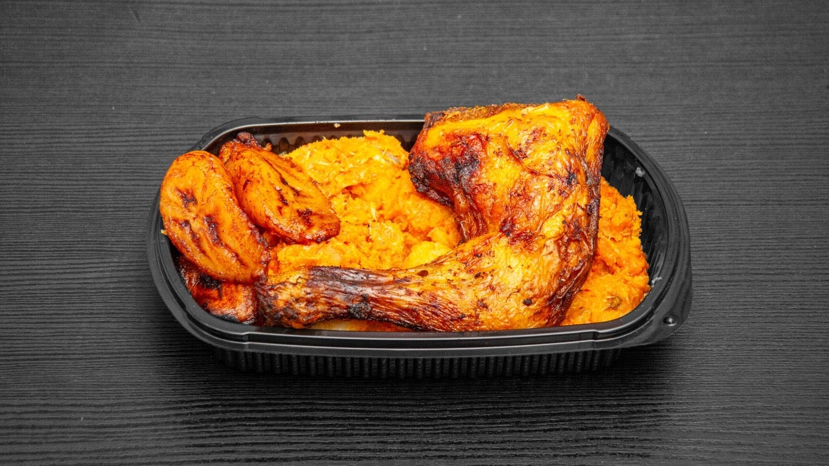 Yam Porridge Box (Yam Porridge with Plantain and Grilled Chicken)