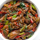 Beef Hot Basil Leaves Curry