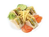 Vegetable Club Sandwich