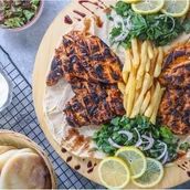 Half Grilled Chicken Charcoal