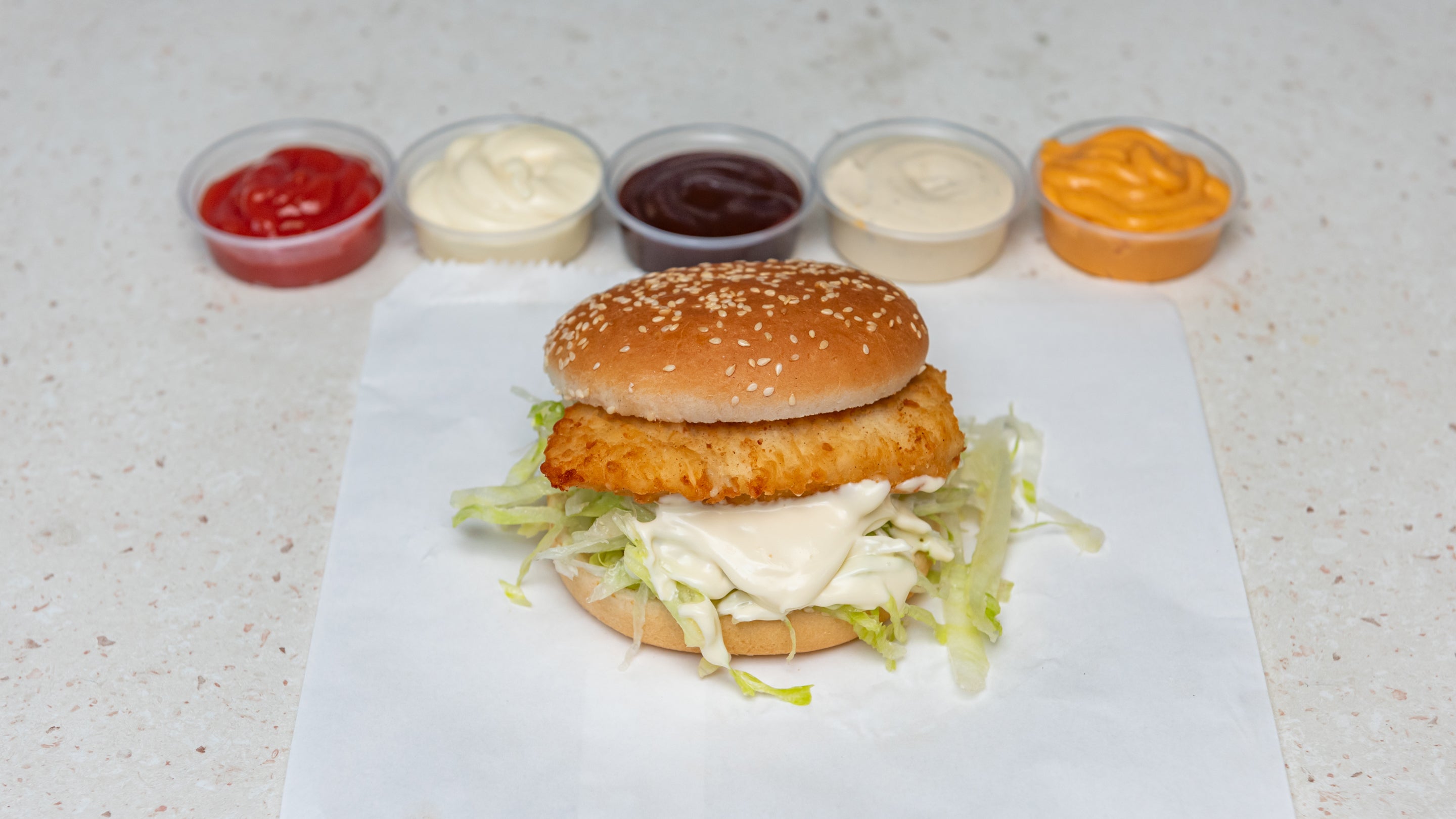 Chicken fillet burger