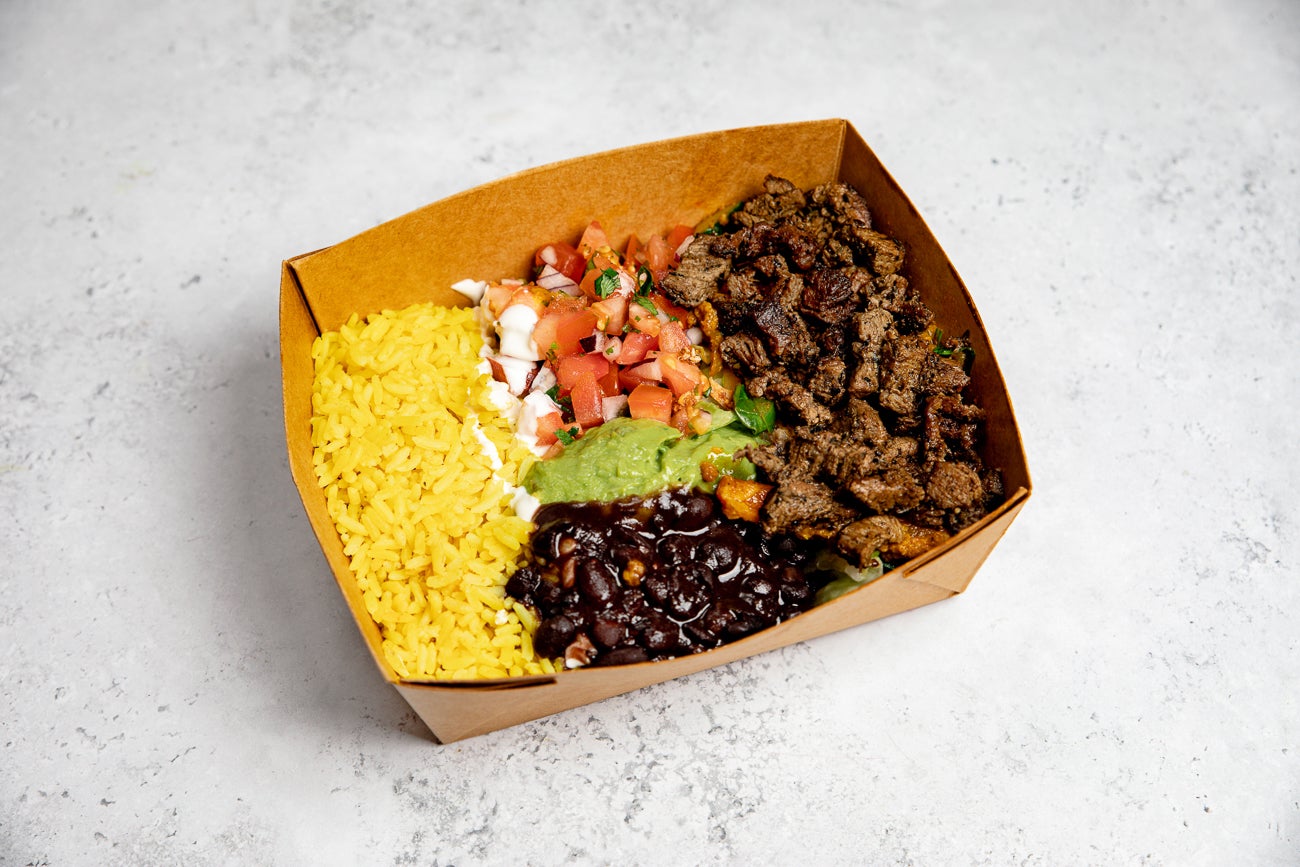 Naked steak burrito