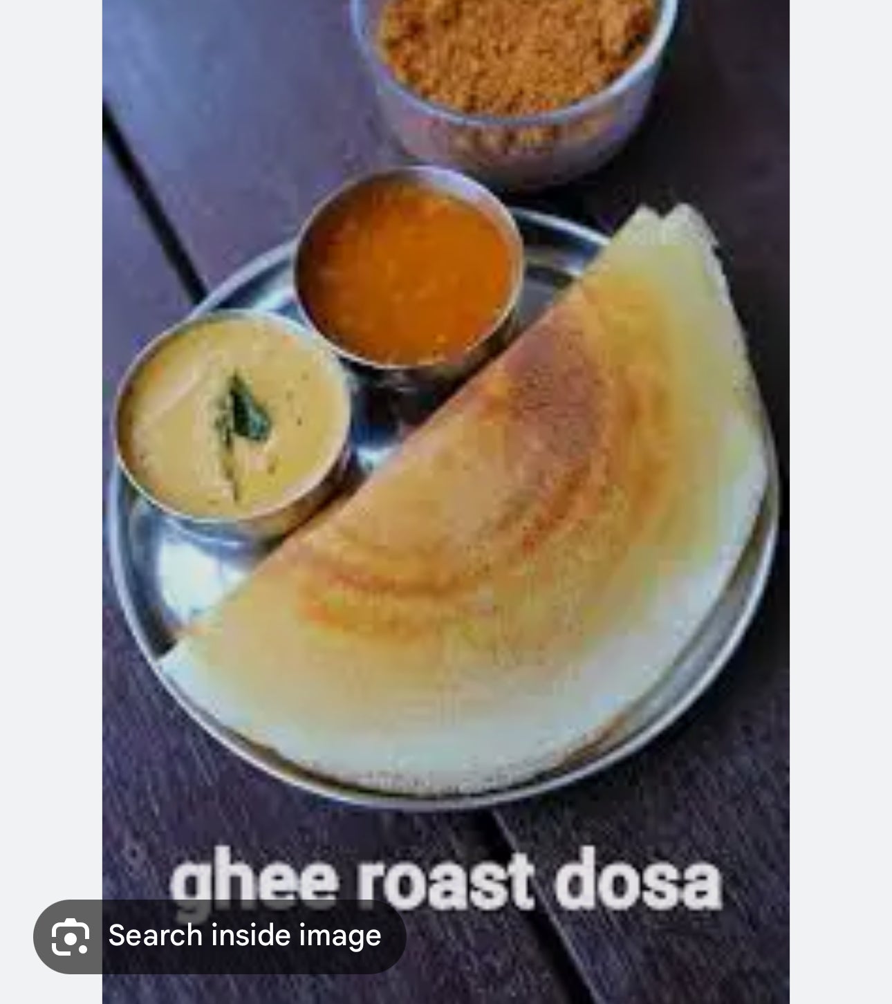 Ghee Dosa and Sambar