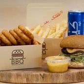Beef Slider Meal And Onion Rings