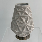Long Gray Ceramic Vase