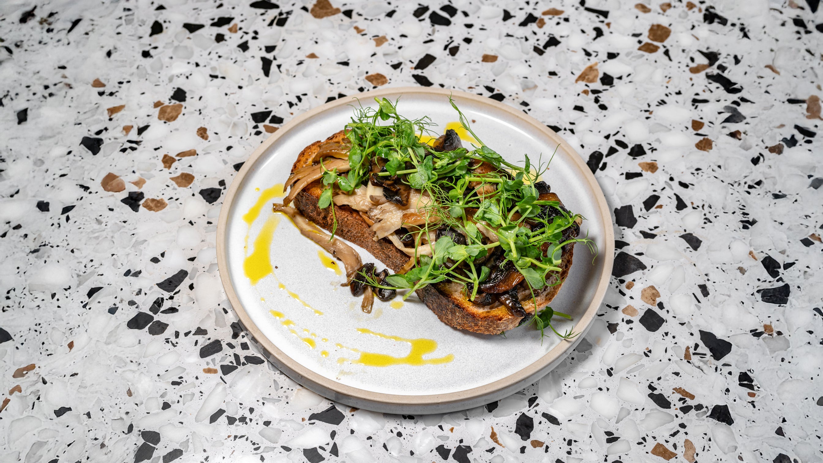 Truffle Mushroom Brioche Toast