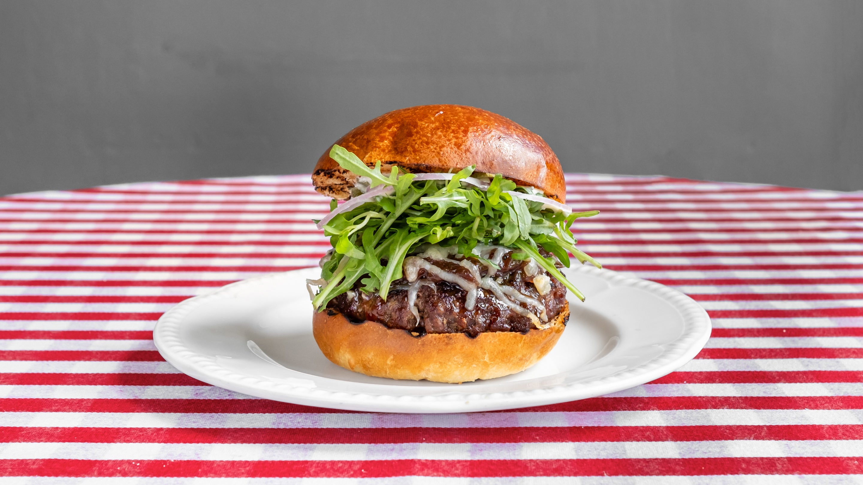 Le Roquefort Burger - Classic Blue Cheese Hamburger Made with the French "King of Blue Cheese" - Roquefort