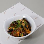 Potato with eggplant Hamsa