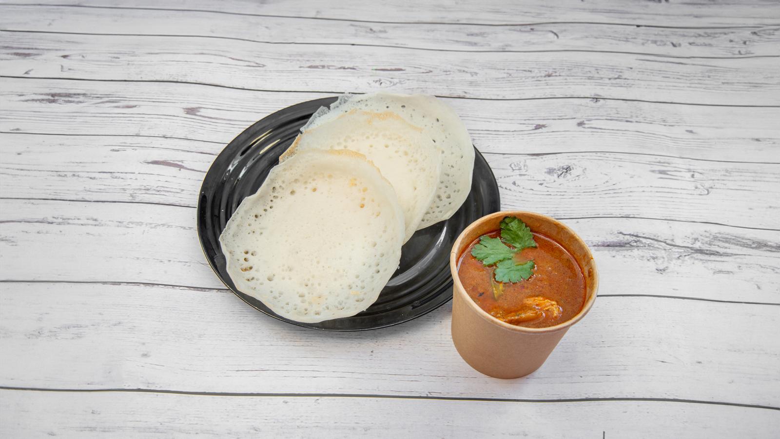 Appam with Beef Roast/Ularth