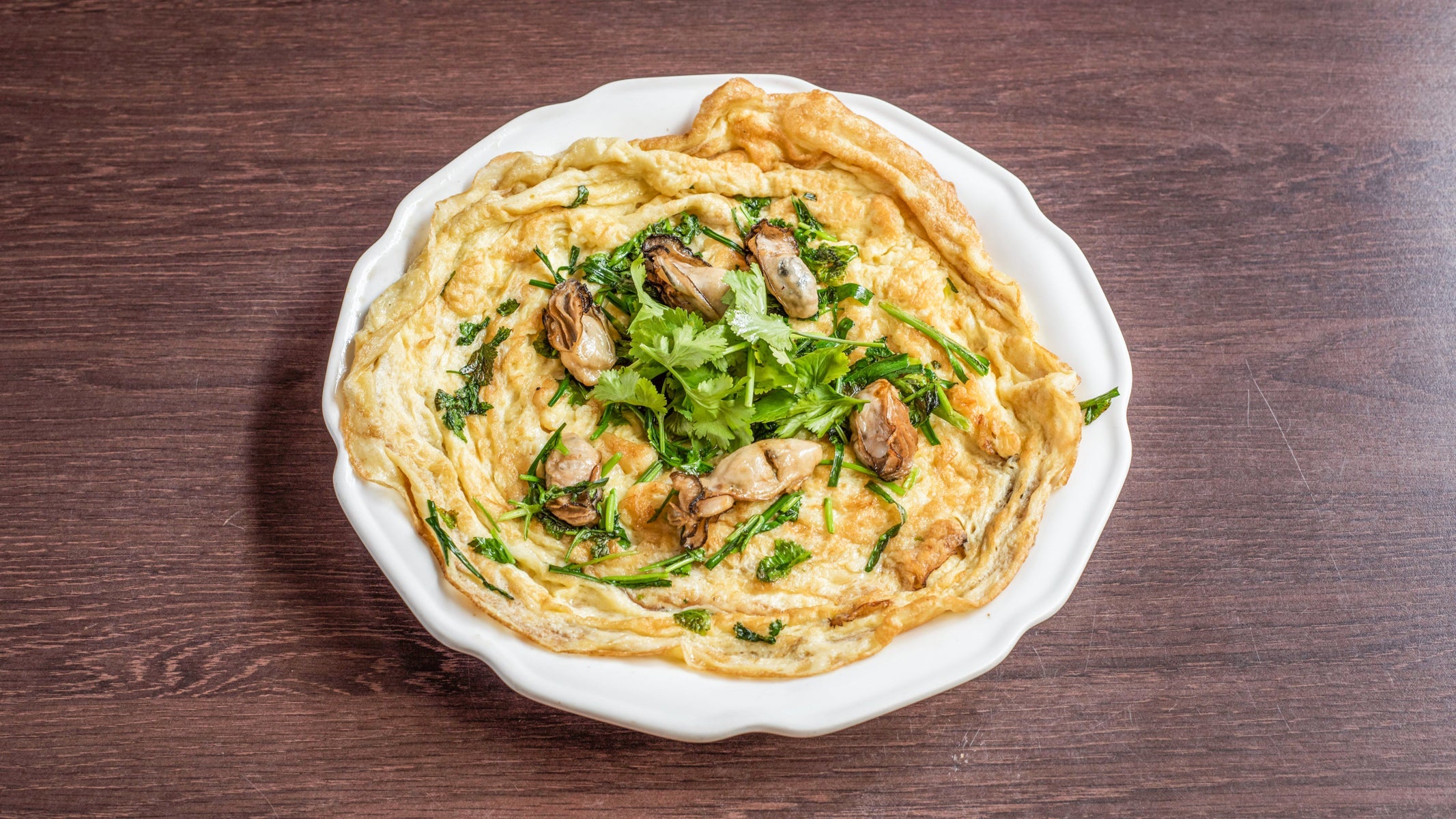 Crispy Oyster Omelette with Chives 潮州煎蚝饼