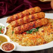 Afghani Pulao With Chicken Kabab