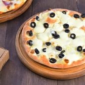 Halloumi cheese with olives