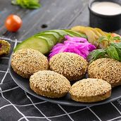 Stuffed Falafel with Palestinian mixture plate
