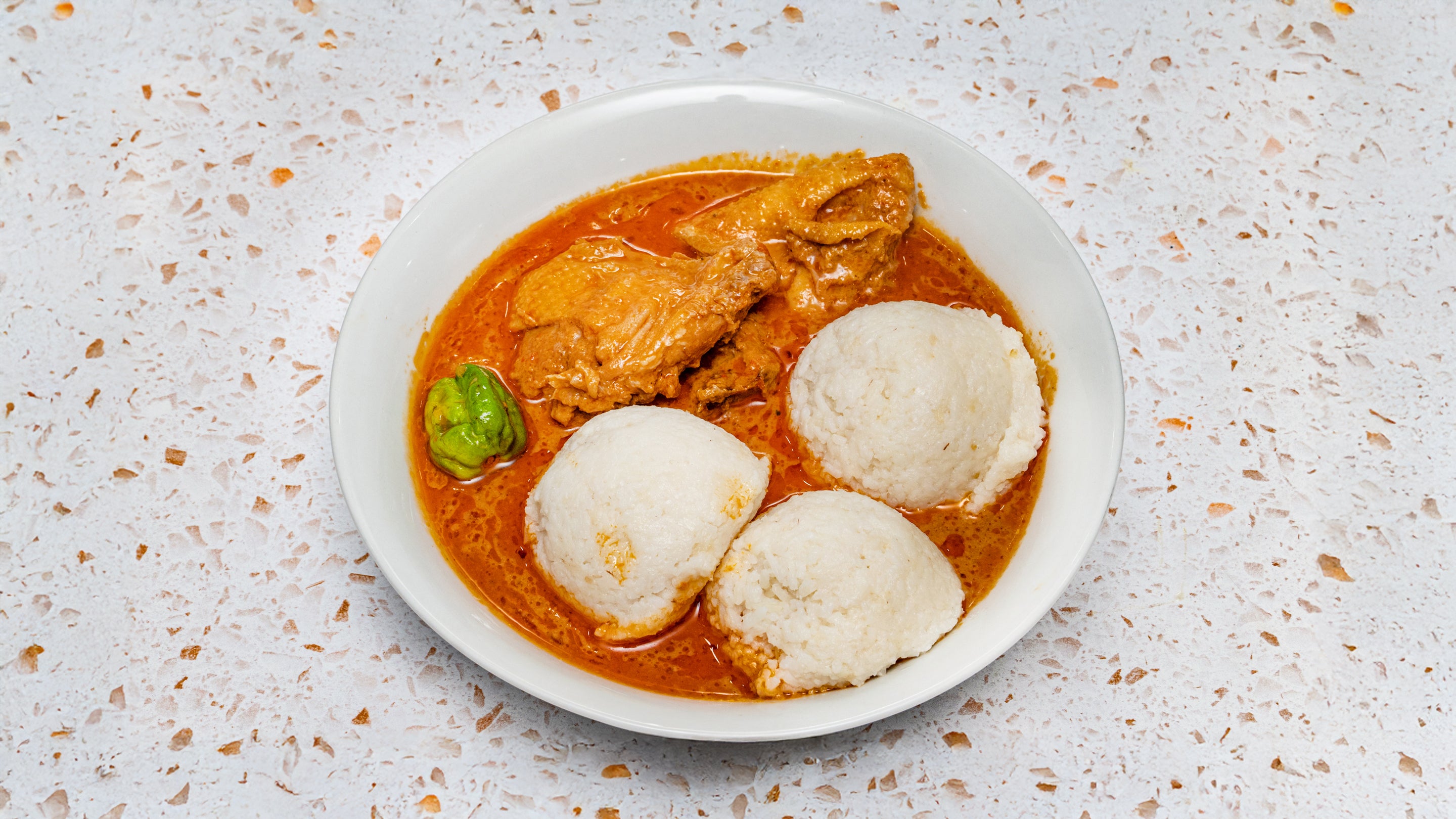 Omo Tuo with Peanut Soup