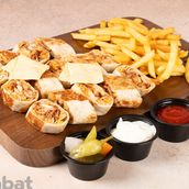 Charcoal Chicken Shawarma Arabic Super Cheese Meal 