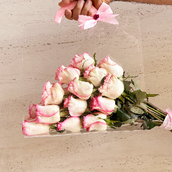 Acrylic Bag Pink Rose