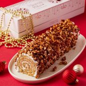  Vanilla Almond Christmas Log Cake بوش ا لميلاد بنكهة الفانيليا واللوز