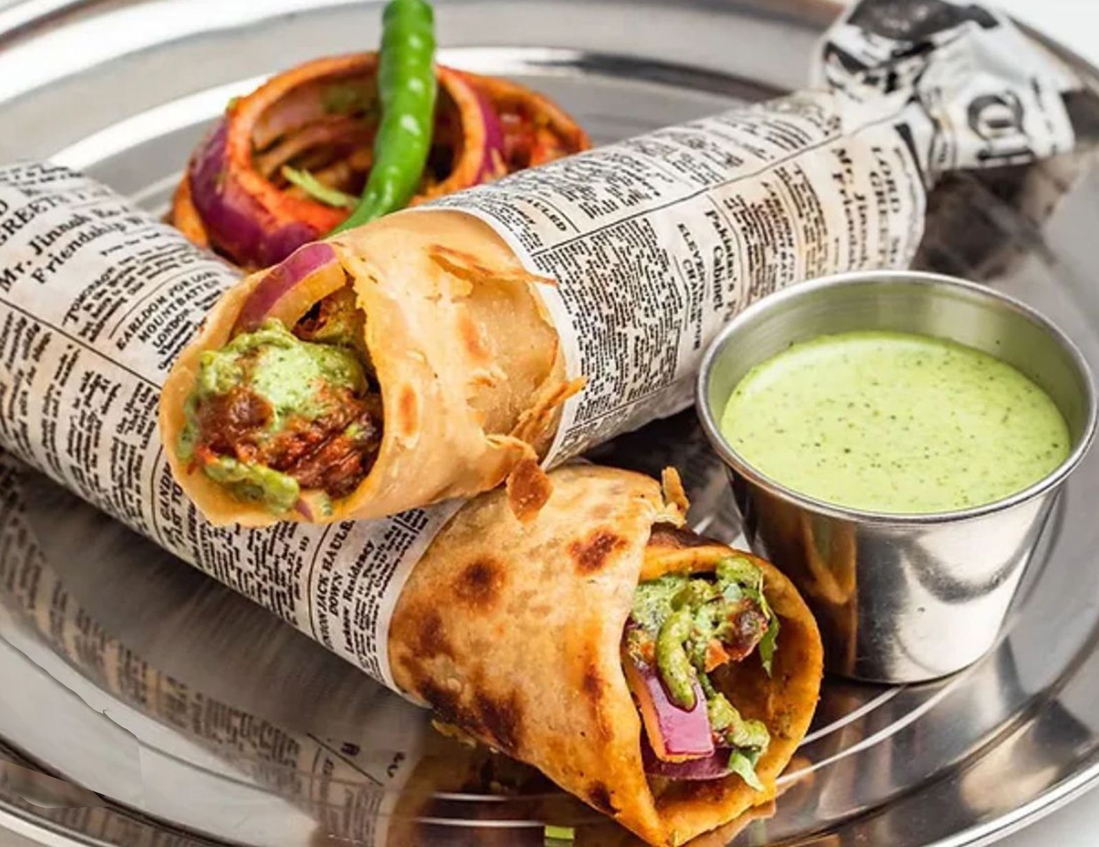 Chicken Shami kebabs Roll