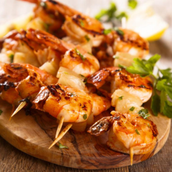 Grilled Prawns With Rice