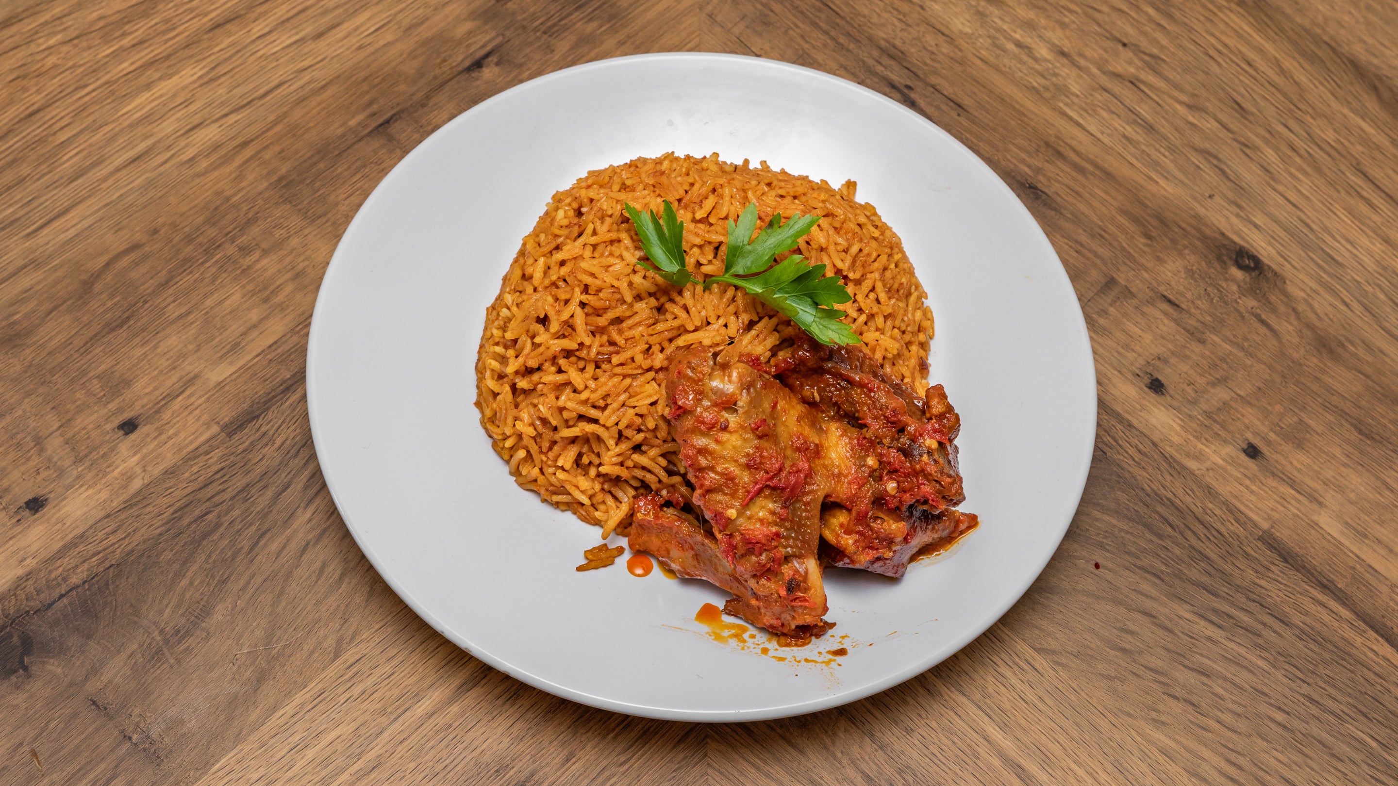 Jollof and fried rice :