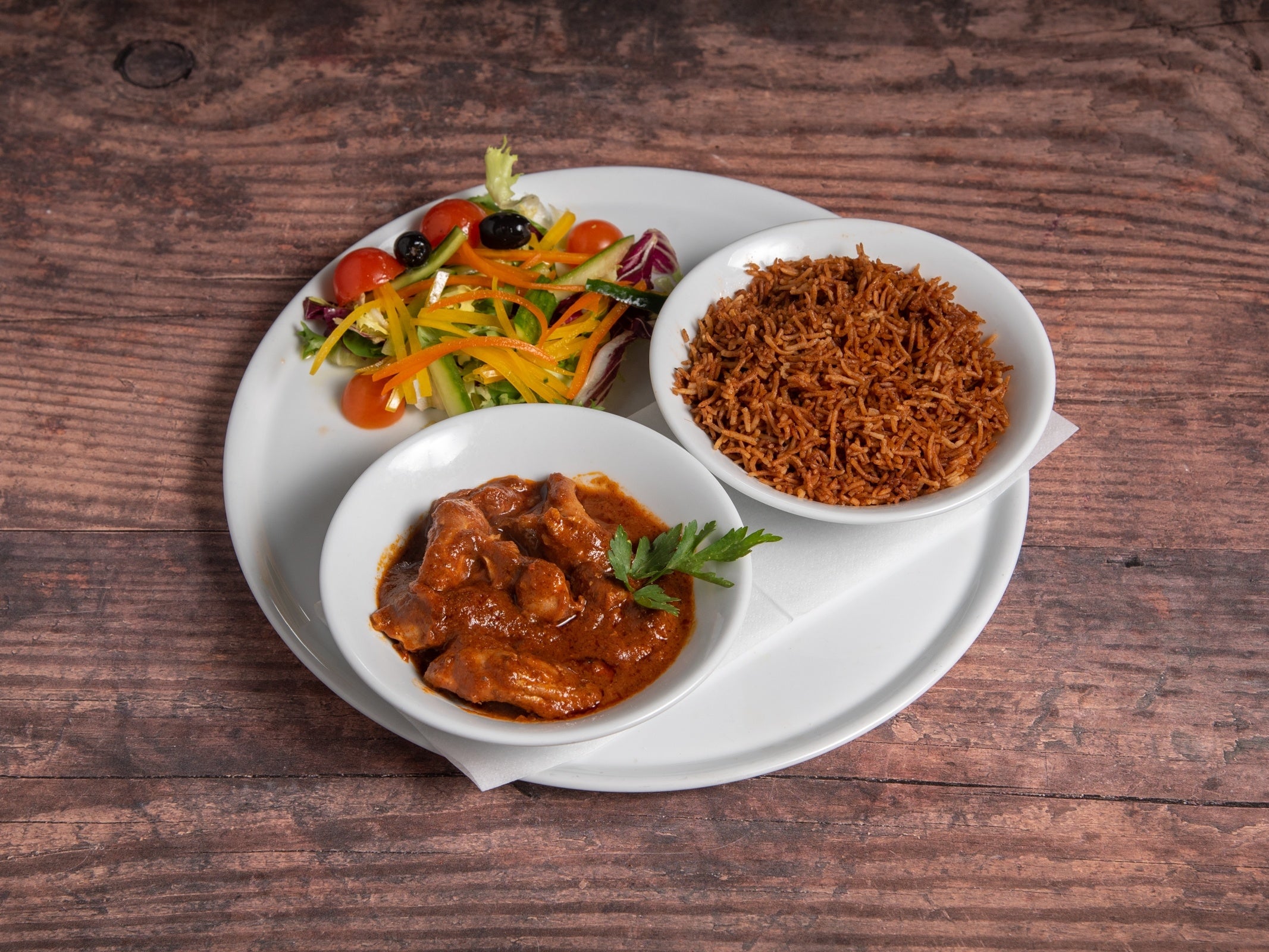 Jollof Rice with Chicken Stew
