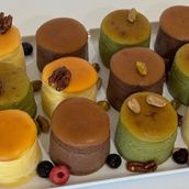 Japanese Cheese Cake Decorated Platter of 12 Assorted Flavors