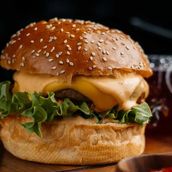 Mangal Chicken Cheese Burger Meal 