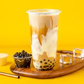 Brown Sugar Milk tea with Cream cheese