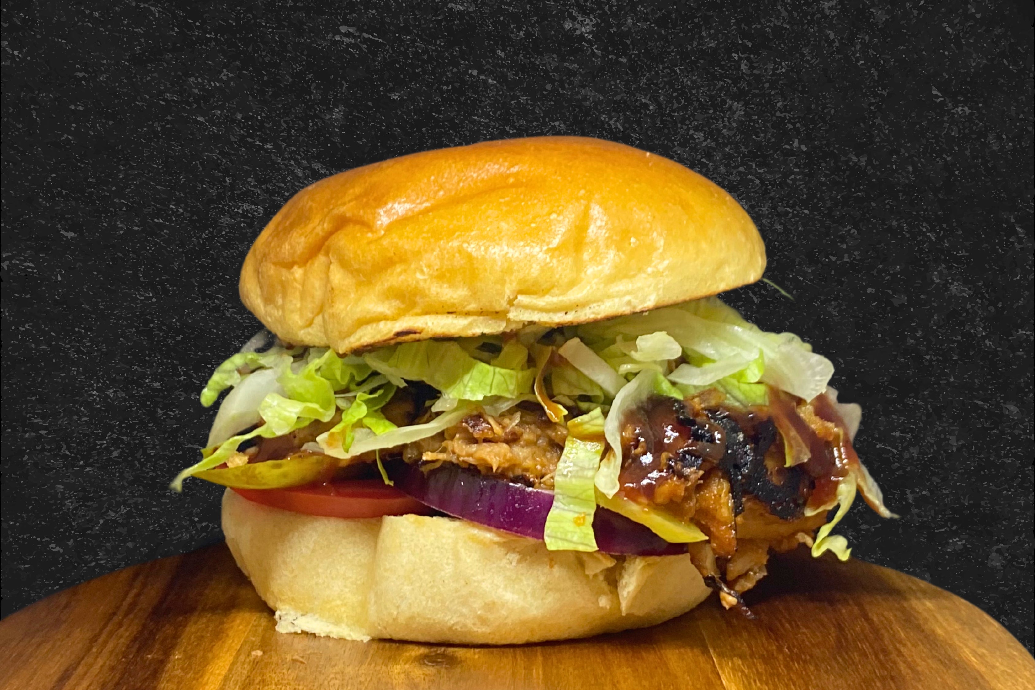 BBQ Pulled Birria Beef Burger