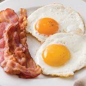 Sunny Side up 2 Egg with Beef Baconn