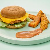 High Protein Chicken Burger